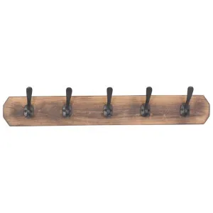 Caelum Reclaimed Mango Wood & Iron Wall Hook, 60cm by Fobbio Home, a Wall Shelves & Hooks for sale on Style Sourcebook