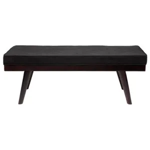 Capella Tufted Fabric & Mango Wood Bench, 120cm, Charcoal by Fobbio Home, a Benches for sale on Style Sourcebook