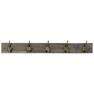 Columba Reclaimed Mango Wood & Iron Wall Hook, 90cm by Fobbio Home, a Wall Shelves & Hooks for sale on Style Sourcebook