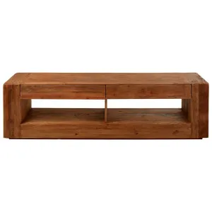 Amalfi Elroi Reclaimed Pine Timber 2 Drawer TV Unit, 210cm by Amalfi, a Entertainment Units & TV Stands for sale on Style Sourcebook