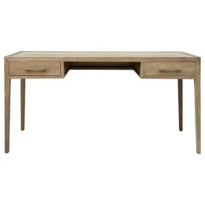 Mauvoisin Oak Timber Desk, 152cm, Weathered Oak by Manoir Chene, a Desks for sale on Style Sourcebook