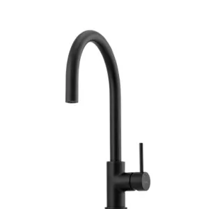 Venice Pull-Out Gooseneck Mixer | Made From Brass In Matte Black By Oliveri by Oliveri, a Kitchen Taps & Mixers for sale on Style Sourcebook