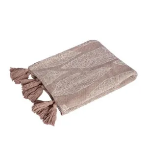 J.Elliot Kye Warm Taupe and Cream Throw by null, a Throws for sale on Style Sourcebook