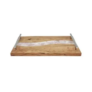 J.Elliot Bently White 40x24cm Serving Tray With Handles by null, a Trays for sale on Style Sourcebook