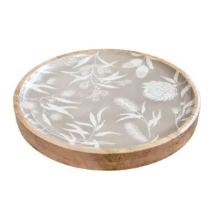J.Elliot Bindi Grey Beige Round Serving Tray by null, a Trays for sale on Style Sourcebook