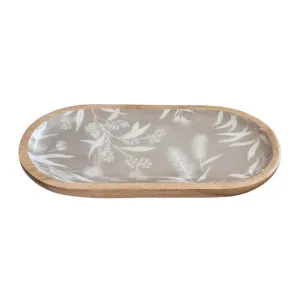 J.Elliot Bindi Grey Beige Oval Serving Tray by null, a Trays for sale on Style Sourcebook