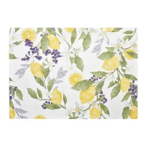 J. Elliot Lemon White Multi Placemats  Set of 4 by null, a Placemats for sale on Style Sourcebook