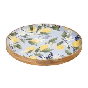 J.Elliot Lemon Sky Round Serving Tray by null, a Trays for sale on Style Sourcebook
