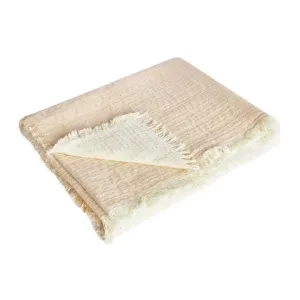 J.Elliot Hayley Warm Taupe and Cream Throw by null, a Throws for sale on Style Sourcebook