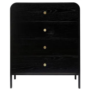 Soho Tallboy Black - 4 Drawer by James Lane, a Dressers & Chests of Drawers for sale on Style Sourcebook