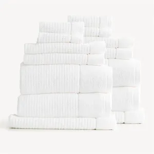 Renee Taylor Cambridge Textured 14 Piece Snow Towel Pack by null, a Towels & Washcloths for sale on Style Sourcebook