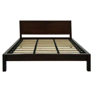 Amsterdam Mahogany Timber Platform Bed, Queen, Chocolate by Centrum Furniture, a Beds & Bed Frames for sale on Style Sourcebook