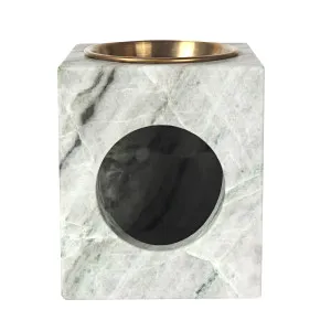 Mika Tealight Oil Burner in Marble - Jade Green by Urban Road, a Home Fragrances for sale on Style Sourcebook