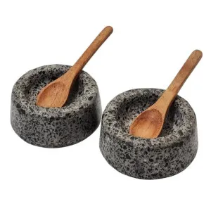 J.Elliot Alce Salt and Pepper Pinch Pots With Spoons by null, a Baskets, Pots & Window Boxes for sale on Style Sourcebook