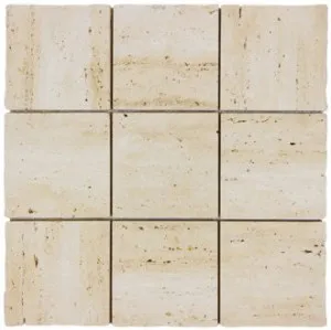 Castellana Travertine Natural Stone Mosaic Square Tile by Tile Republic, a Natural Stone Tiles for sale on Style Sourcebook