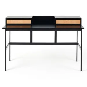 Murphy Oak Timber & Metal Modern Secretory Desk, 140cm by M Co Living, a Desks for sale on Style Sourcebook