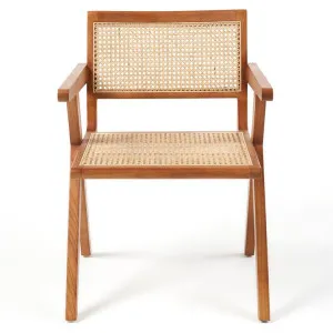 Bondi Timber & Rattan Carver Dining Chair, Walnut by M Co Living, a Dining Chairs for sale on Style Sourcebook