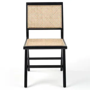 Bonnie Oak Timber & Rattan Dining Chair, Black by M Co Living, a Dining Chairs for sale on Style Sourcebook