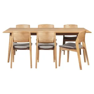 Nyborg 7 Piece Ashwood Dining Table Set, 180cm by Dodicci, a Dining Sets for sale on Style Sourcebook