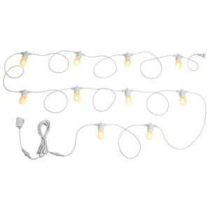 Jones IP55 Indoor / Outdoor LED Globe Festoon Fixed String Light, 10 Light, 2700K, White by Eglo, a Christmas for sale on Style Sourcebook