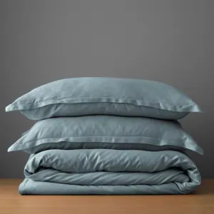 Canningvale Lustro Bamboo Quilt Cover Set - Ice Blue, Queen, Bamboo by Canningvale, a Sheets for sale on Style Sourcebook