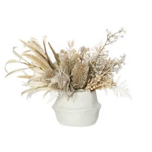 Dried Look Mix Maliah Pot White Cream - 58cm x 58cm x 43cm by James Lane, a Plants for sale on Style Sourcebook