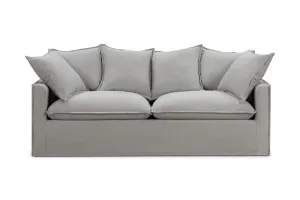 Venice Coastal 3 Seat Sofa, Grey Premium Quality Linen Blend, by Lounge Lovers by Lounge Lovers, a Sofa Beds for sale on Style Sourcebook
