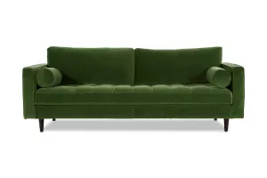Draper Velvet 3 Seat Sofa, Green, by Lounge Lovers by Lounge Lovers, a Sofas for sale on Style Sourcebook