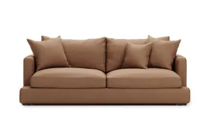 Long Beach Leather 3 Seat Sofa, Phoenix Brown, by Lounge Lovers by Lounge Lovers, a Sofas for sale on Style Sourcebook