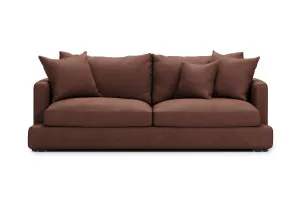 Long Beach Leather 3 Seat Sofa, Phoenix Coffee, by Lounge Lovers by Lounge Lovers, a Sofas for sale on Style Sourcebook