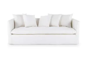 Santa Monica 3 Seat Sofa, Linen White, by Lounge Lovers by Lounge Lovers, a Sofas for sale on Style Sourcebook