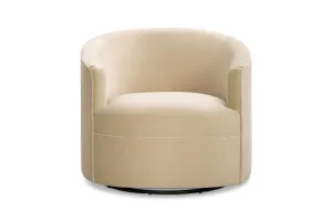 Autumn Accent Swivel Chair, Ivory, by Lounge Lovers by Lounge Lovers, a Chairs for sale on Style Sourcebook