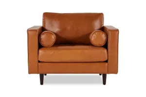 Draper Leather Armchair, Ranch Tan, by Lounge Lovers by Lounge Lovers, a Chairs for sale on Style Sourcebook