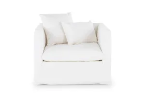 Santa Monica Armchair, White, by Lounge Lovers by Lounge Lovers, a Chairs for sale on Style Sourcebook