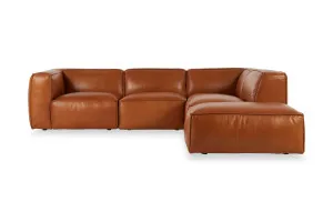 Linden Leather Right Corner Sofa, Ranch Tan, by Lounge Lovers by Lounge Lovers, a Sofa Beds for sale on Style Sourcebook