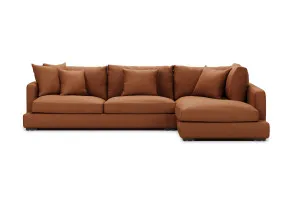 Long Beach Leather Right Corner Sofa, Phoenix Saddle, by Lounge Lovers by Lounge Lovers, a Sofa Beds for sale on Style Sourcebook