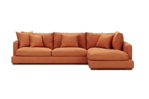 Long Beach Leather Right Corner Sofa, Texas Rust, by Lounge Lovers by Lounge Lovers, a Sofa Beds for sale on Style Sourcebook