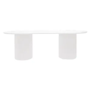 Arlo Wooden Oval Dining Table, 240cm, White by Cozy Lighting & Living, a Dining Tables for sale on Style Sourcebook