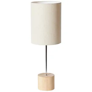 Brianna Wooden Base Table Lamp by Elme Living, a Table & Bedside Lamps for sale on Style Sourcebook