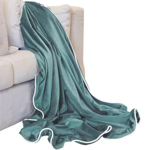 Mirage Haven Aria Plush Luxury Velvet Sage 250x140cm Throw by null, a Throws for sale on Style Sourcebook