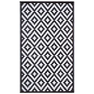 Aztec Reversible Outdoor Rug, 360x270cm, Black by Fobbio Home, a Outdoor Rugs for sale on Style Sourcebook