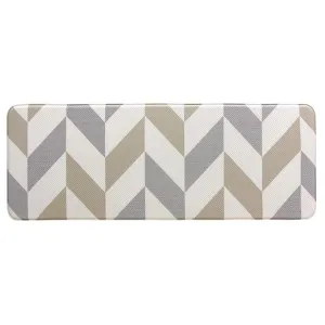 Elias Herringbone Reversible Kitchen Mat, 120x44cm, Gainsboro by Fobbio Home, a Doormats for sale on Style Sourcebook