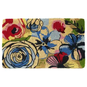 Watercolour Floral Coir Doormat, 75x45cm by Fobbio Home, a Doormats for sale on Style Sourcebook
