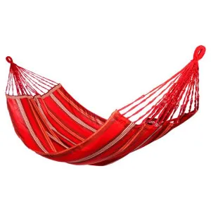 Verano Cotton Hammock, Double, Multi Red by Fobbio Home, a Hammocks for sale on Style Sourcebook