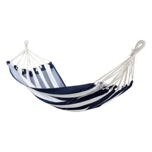 Verano Cotton Hammock, Double, Blue / White by Fobbio Home, a Hammocks for sale on Style Sourcebook