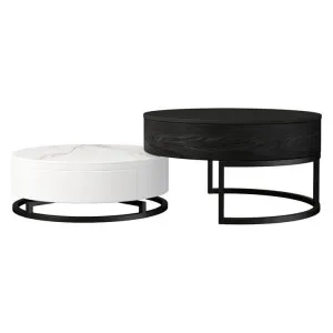 Mavis 2 Piece Round Nested Coffee Table Set, 80/70cm by The Chic Home, a Coffee Table for sale on Style Sourcebook