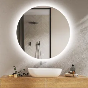 Ava Backlit Round Wall Mirror, 60cm by The Chic Home, a Mirrors for sale on Style Sourcebook