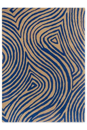 Brink & Campman Decor Groove Electric Blue 097708 by Brink & Campman, a Contemporary Rugs for sale on Style Sourcebook