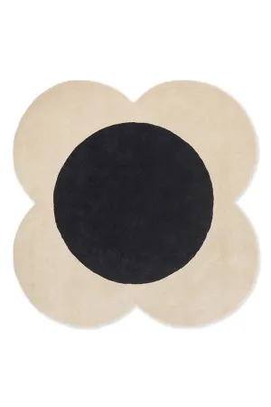 Orla Kiely Flower Spot Ecru/Black 158409 by Orla Kiely, a Contemporary Rugs for sale on Style Sourcebook