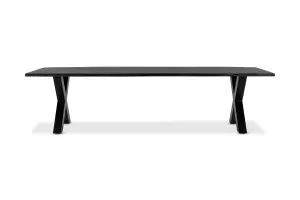 Dakota Cross Dining Table, Black, by Lounge Lovers by Lounge Lovers, a Dining Tables for sale on Style Sourcebook